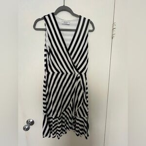 Bailey 44 Asymmetrical Black and White Dress